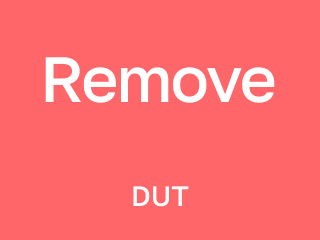 REMOVE DUT display