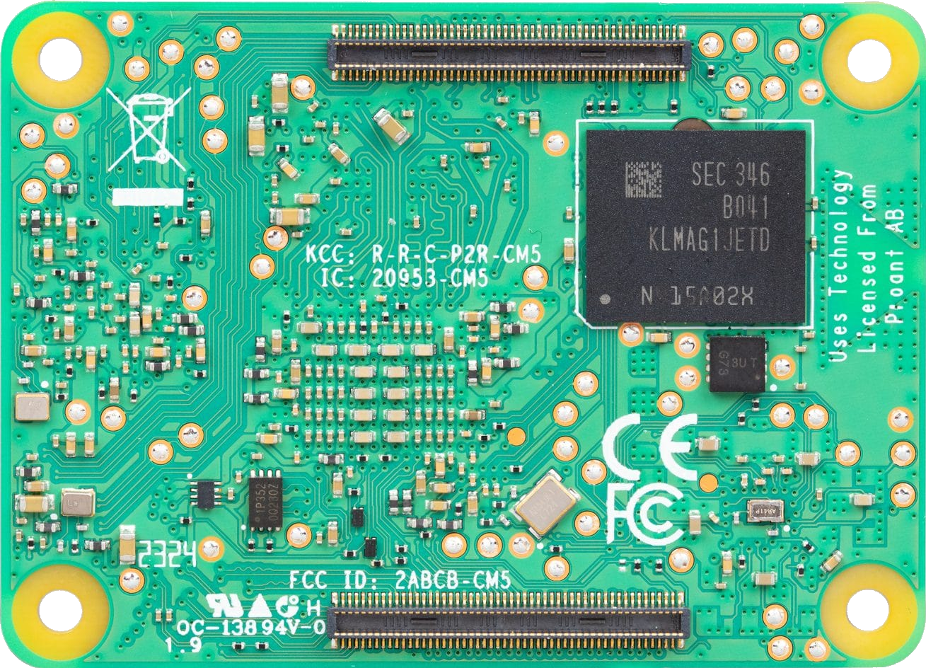 Raspberry Pi Compute Module 5 bottom side