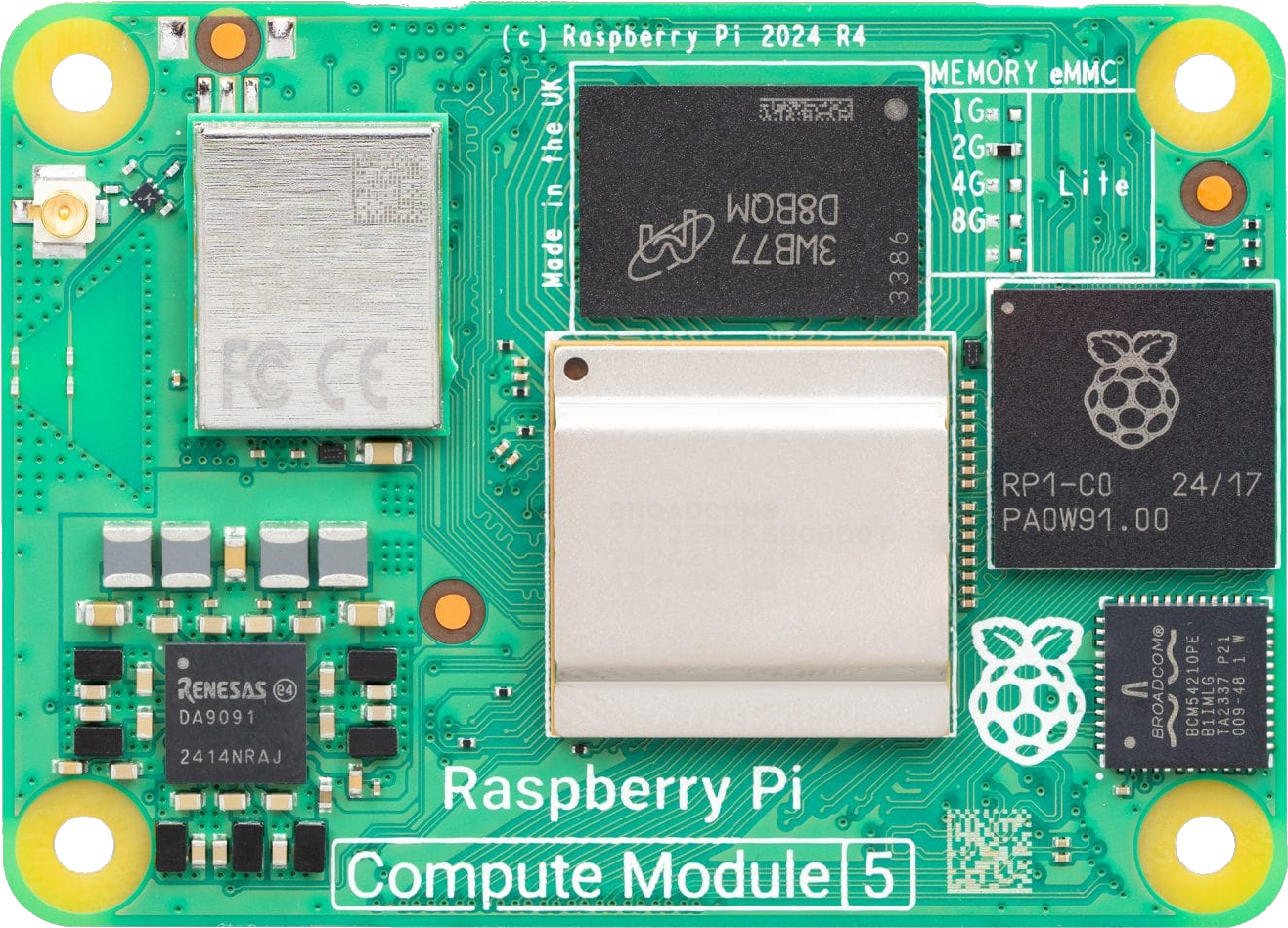 Raspberry Pi Compute Module 5 top side